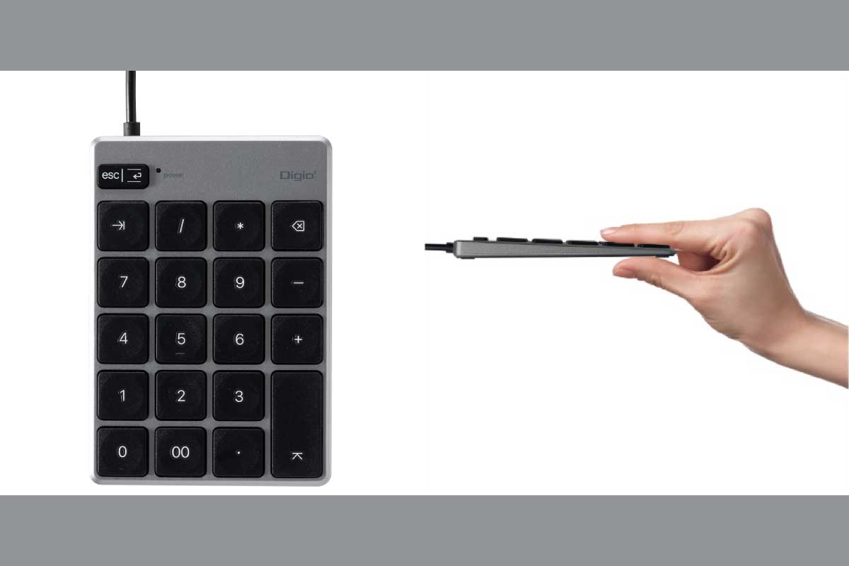 Mac用USB有線薄型テンキーボード