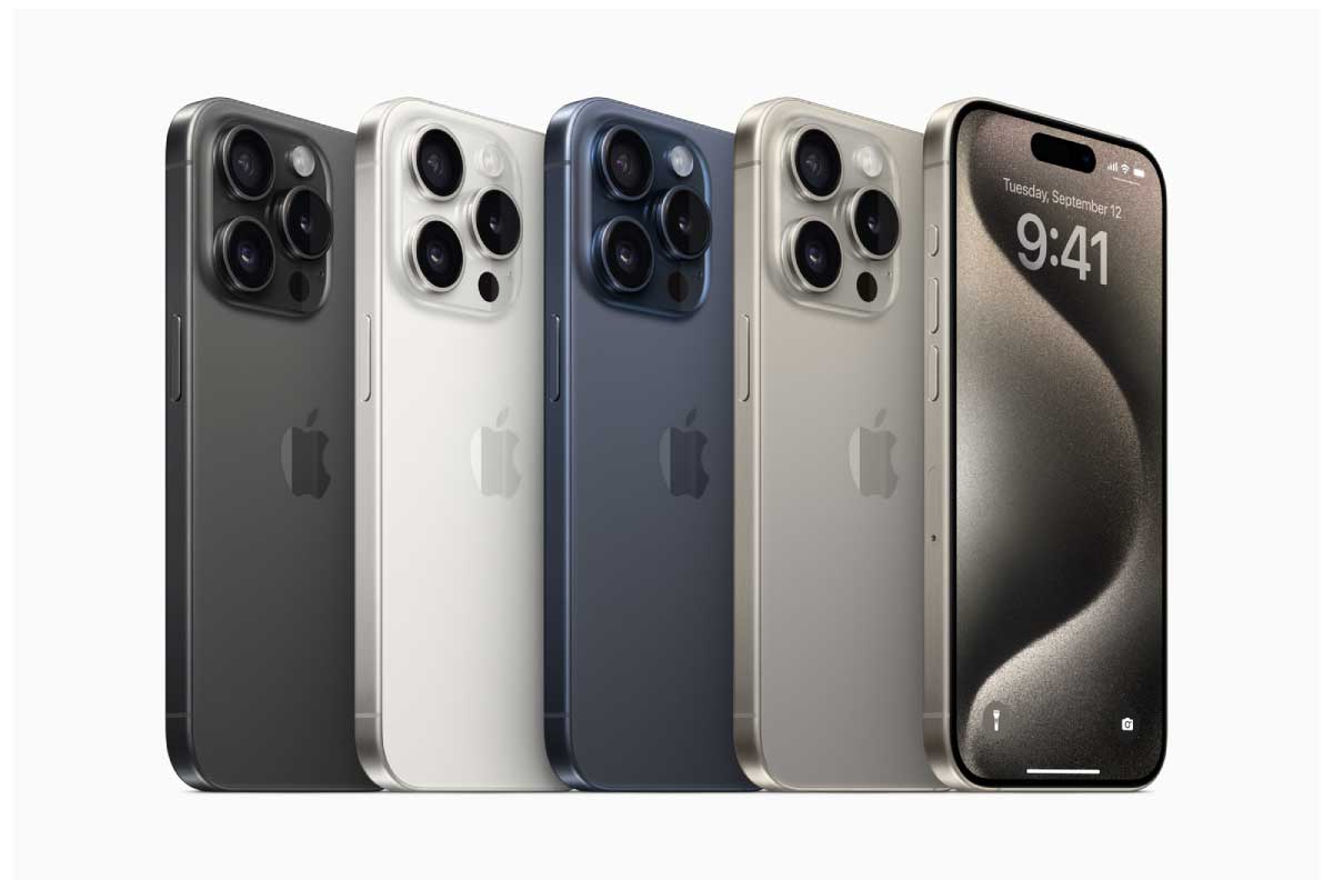 Apple【iPhone 15 Pro】強くて軽量な航空宇宙産業レベルのチタニウムを使ってデザインされたiPhone