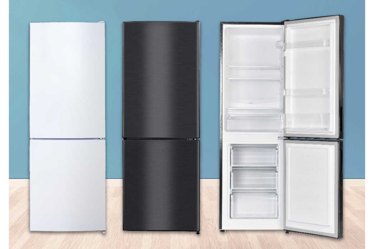 MAXZEN【JR157ML01WH/GM】幅47.4cmのスリムな庫内容量157Lの2ドア冷凍冷蔵庫