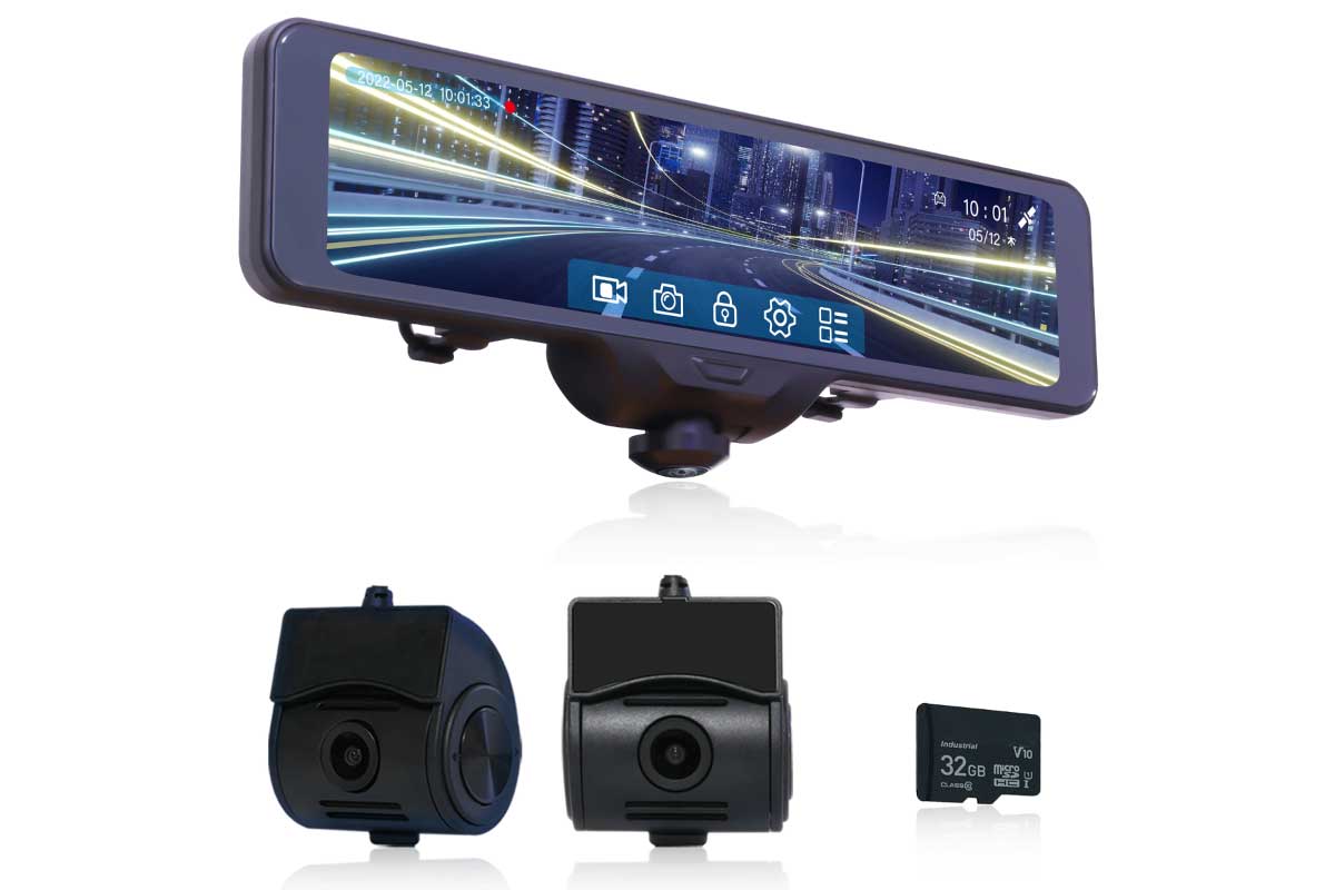 KEIYO【AN-R106Pro】駐車監視システム付き360度カメラ＋前後カメラ付きスマートミラー型ドライブレコーダー