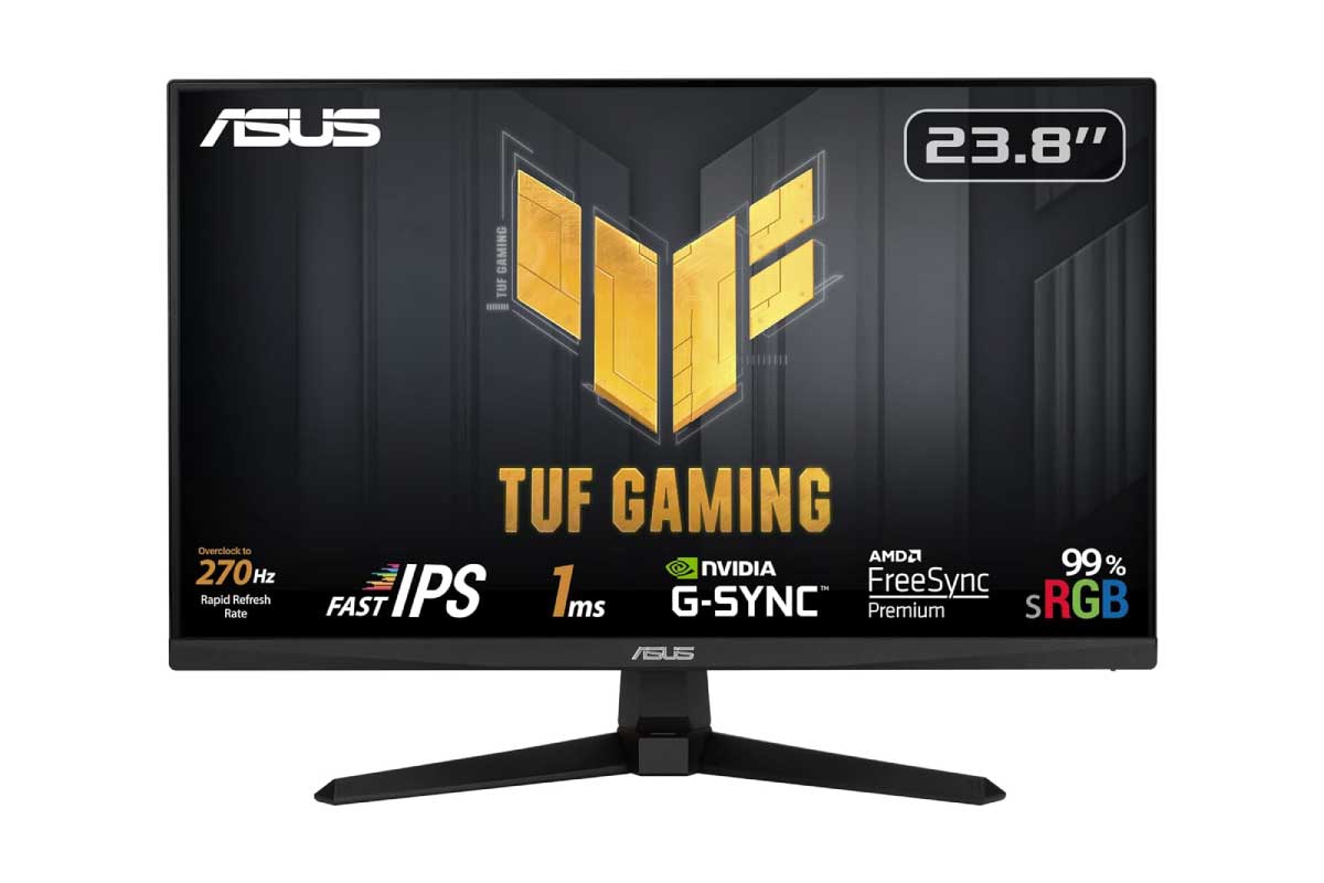 ASUS【TUF Gaming VG249QM1A】270Hz駆動Fast IPS採用の23.8型フルHDゲーミングモニターがAmazonにて10%OFFの28,000円
