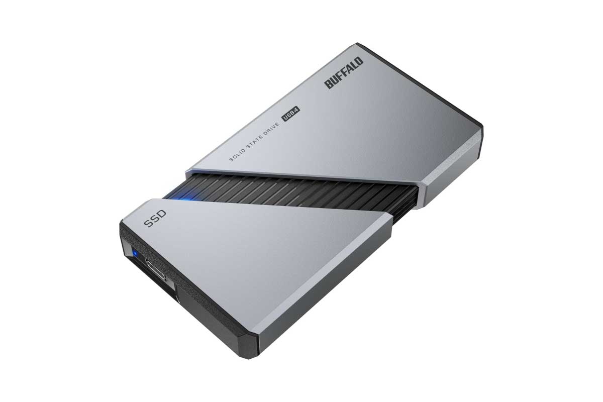 バッファロー【SSD-PE2.0U4-SA】USB4(Gen 3×2)対応、リード速度最大約3,800MB/sを実現した2TBポータブルSSDがAmazonにて15%OFFの33,559円