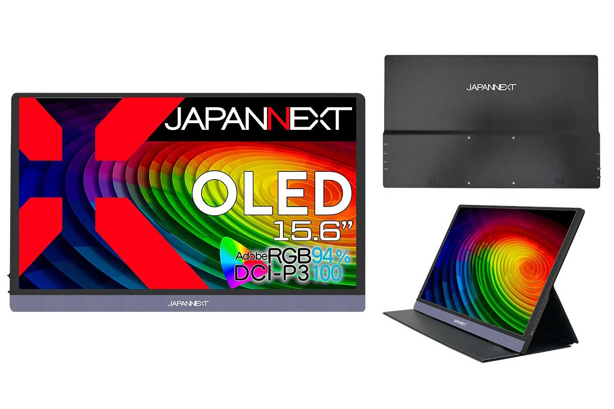 JAPANNEXT【JN-MD-OLED156UHDR】15.6型有機ELパネルを採用した4Kモバイルモニター