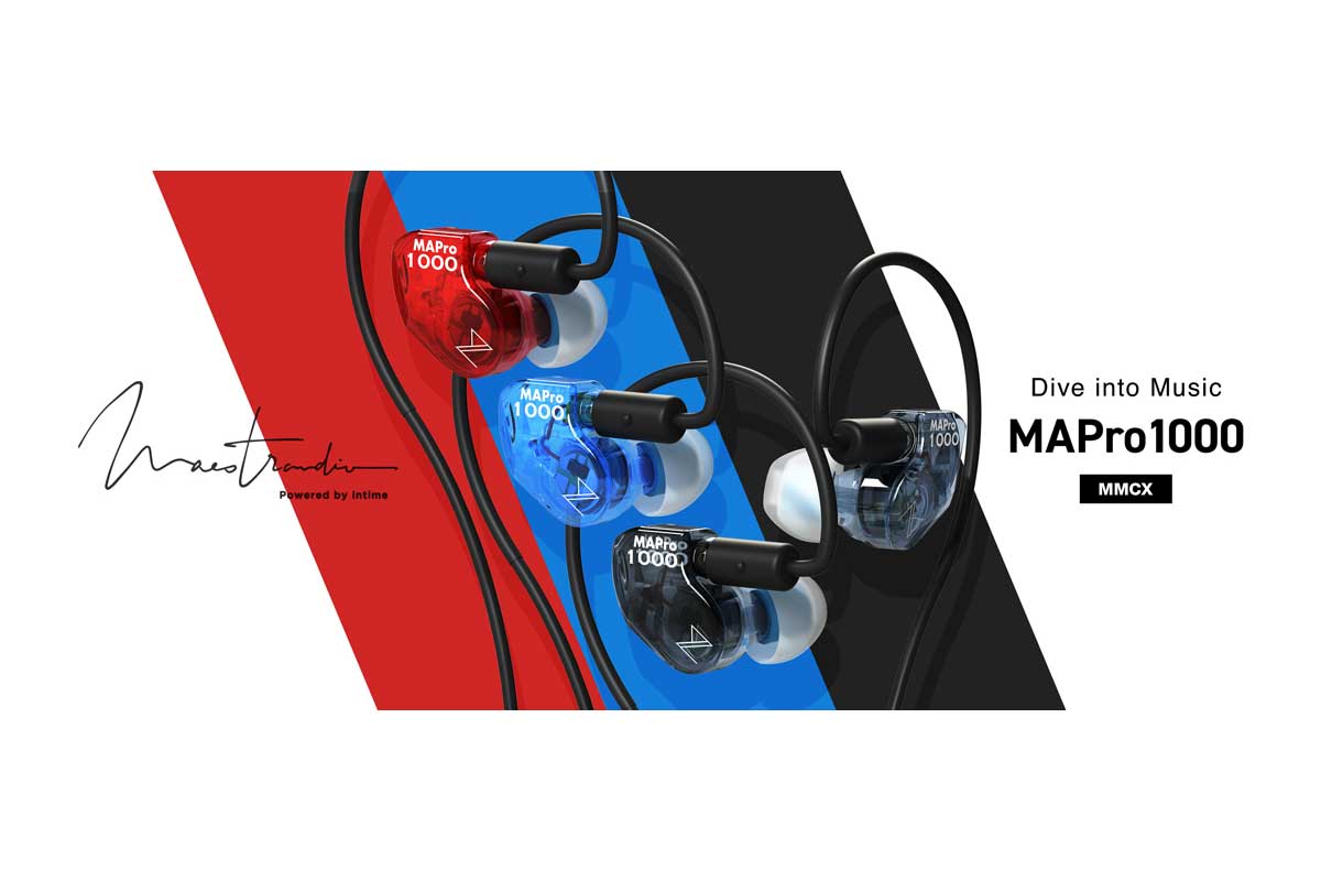 Maestraudio【MAPro1000】14,300円、新開発5.8mmRST搭載し動いてもズレにくく長時間の使用でも耳に快適にフィットして疲れにくい、モニターイヤホン形状のIEM