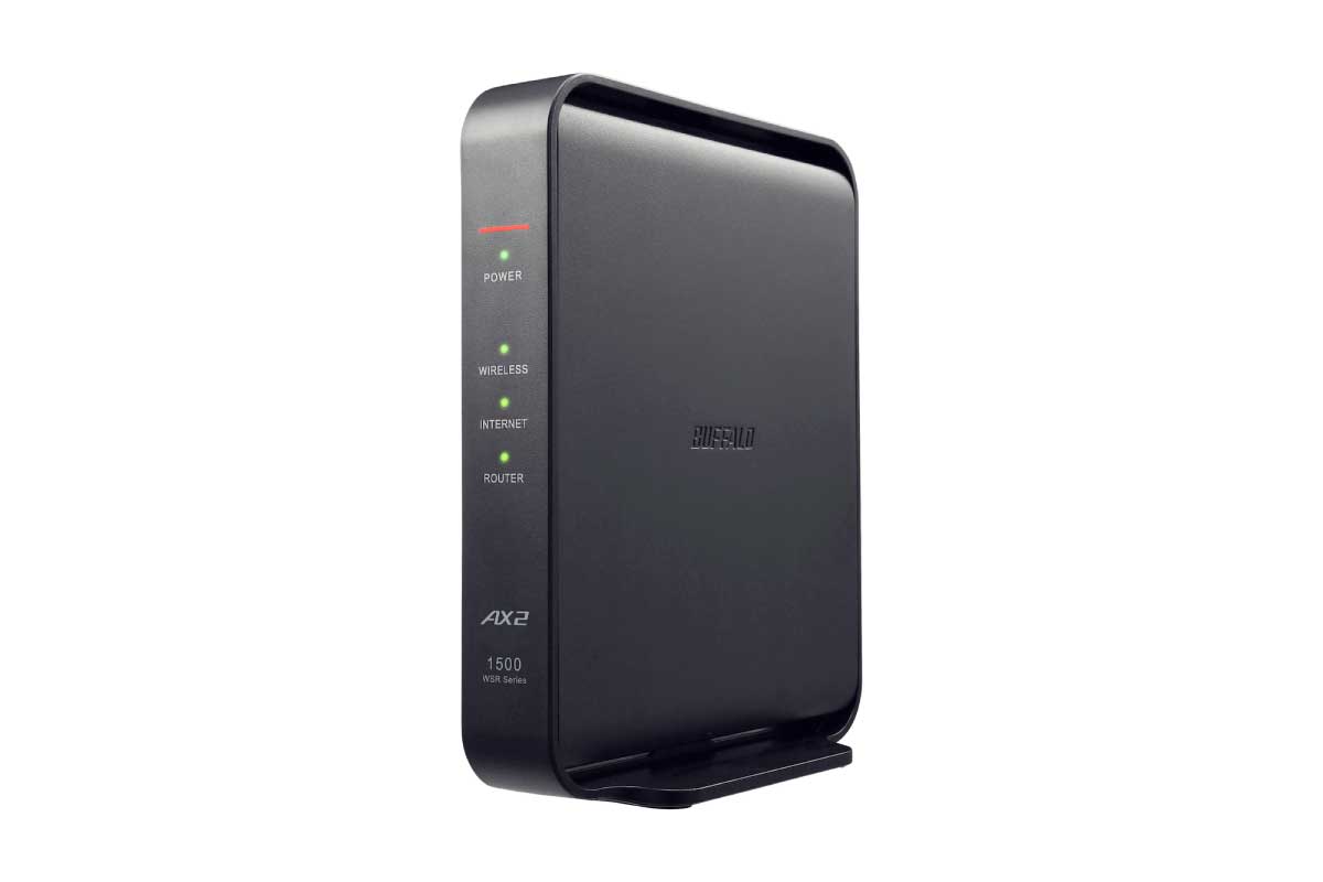 バッファロー【WSR-1500AX2L】6,980円前後、Wi-Fi 6に対応し、コンパクトな設計で場所を取らエントリー向けWi-Fiルーター
