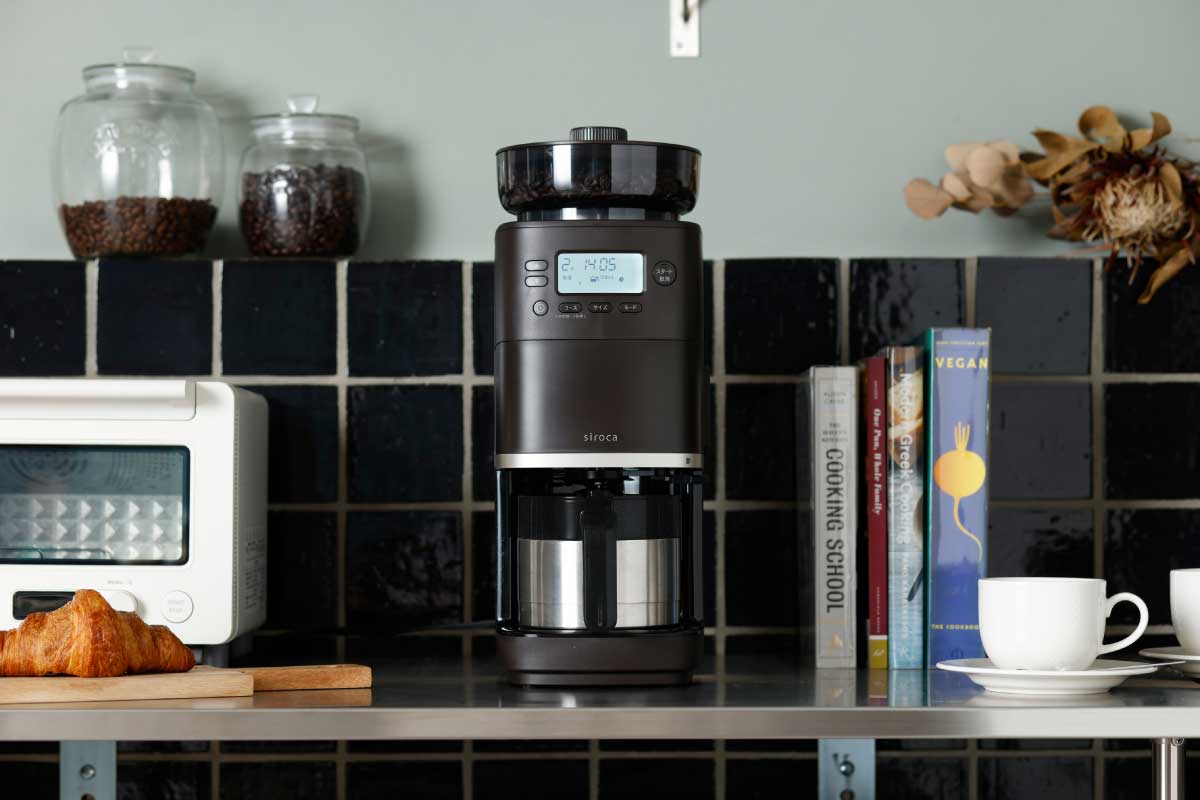 シロカ【コーン式全自動コーヒーメーカー カフェばこPRO (SC-C271)】急冷式アイスコーヒーも手軽に楽しめる、保温力の高いステンレスサーバーモデル