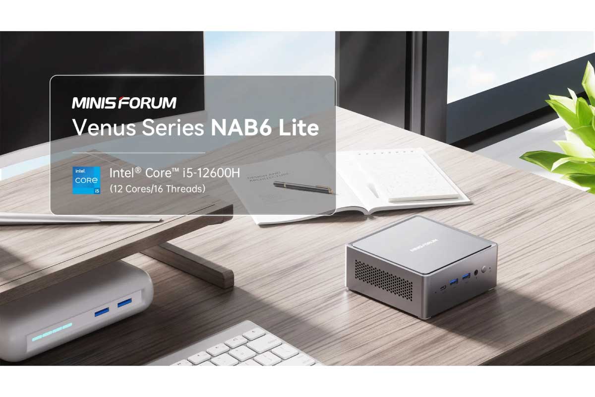 MINISFORUM【NAB6 Lite】自宅サーバーの構築などに最適な2.5Gigabit Ethernet×2/Core i5-12600H搭載のミニPC