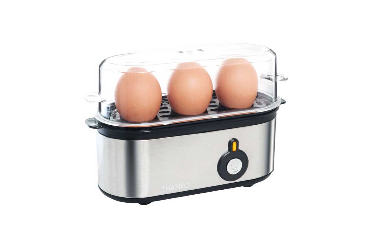 サンコー【卓上で簡単ゆでたまご「超高速エッグスチーマー」(SUFAEGSSL)】約6分でゆで卵が作れる卓上電気ゆで卵器