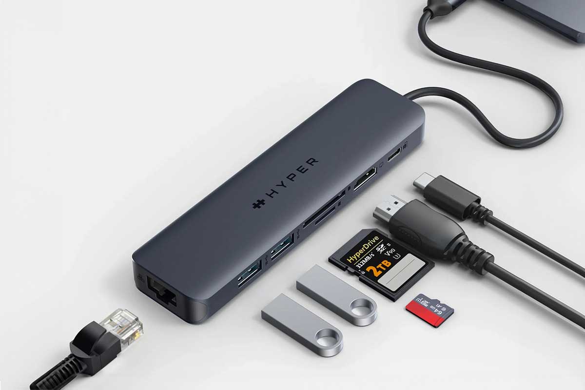 HYPER【HyperDrive Next Dual 4K60Hz HDMI 11 Port USB-C ハブ】10Gbps転送に対応のUSB 3.1 Type-Cドッキングステーション