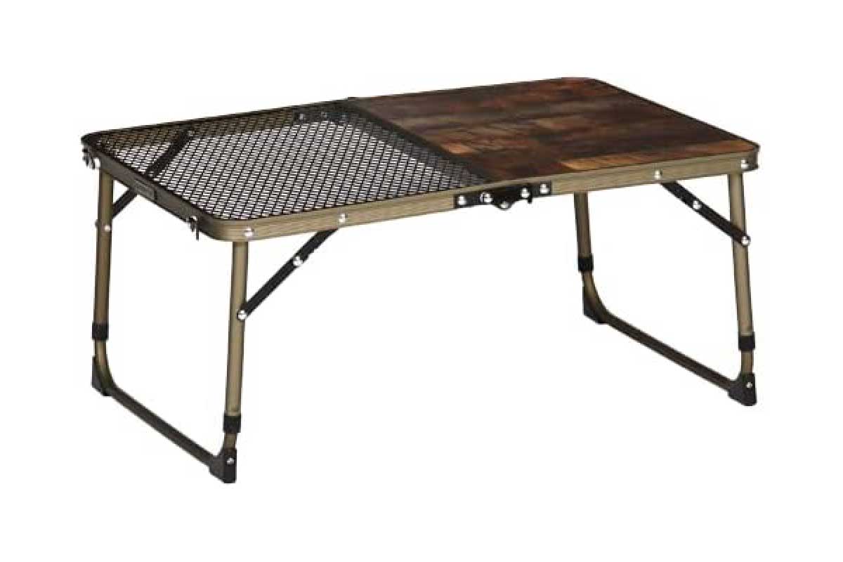 クイックキャンプ【ヴィンテージライン ハーフメッシュ 焚き火テーブル】MDFテーブルの安定性とスチールメッシュの耐熱性を備えたハーフメッシュテーブルがAmazonにて26%OFFの4,075円