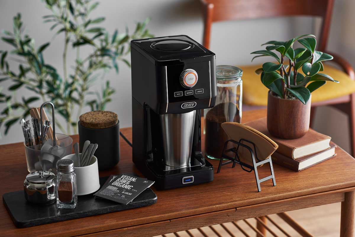 【Toffy ダイレクトドリップアロマコーヒーメーカー ( K-CM12)】真空断熱構造のタンブラーや手持ちのマグカップなどに直接抽出できるコーヒーメーカー
