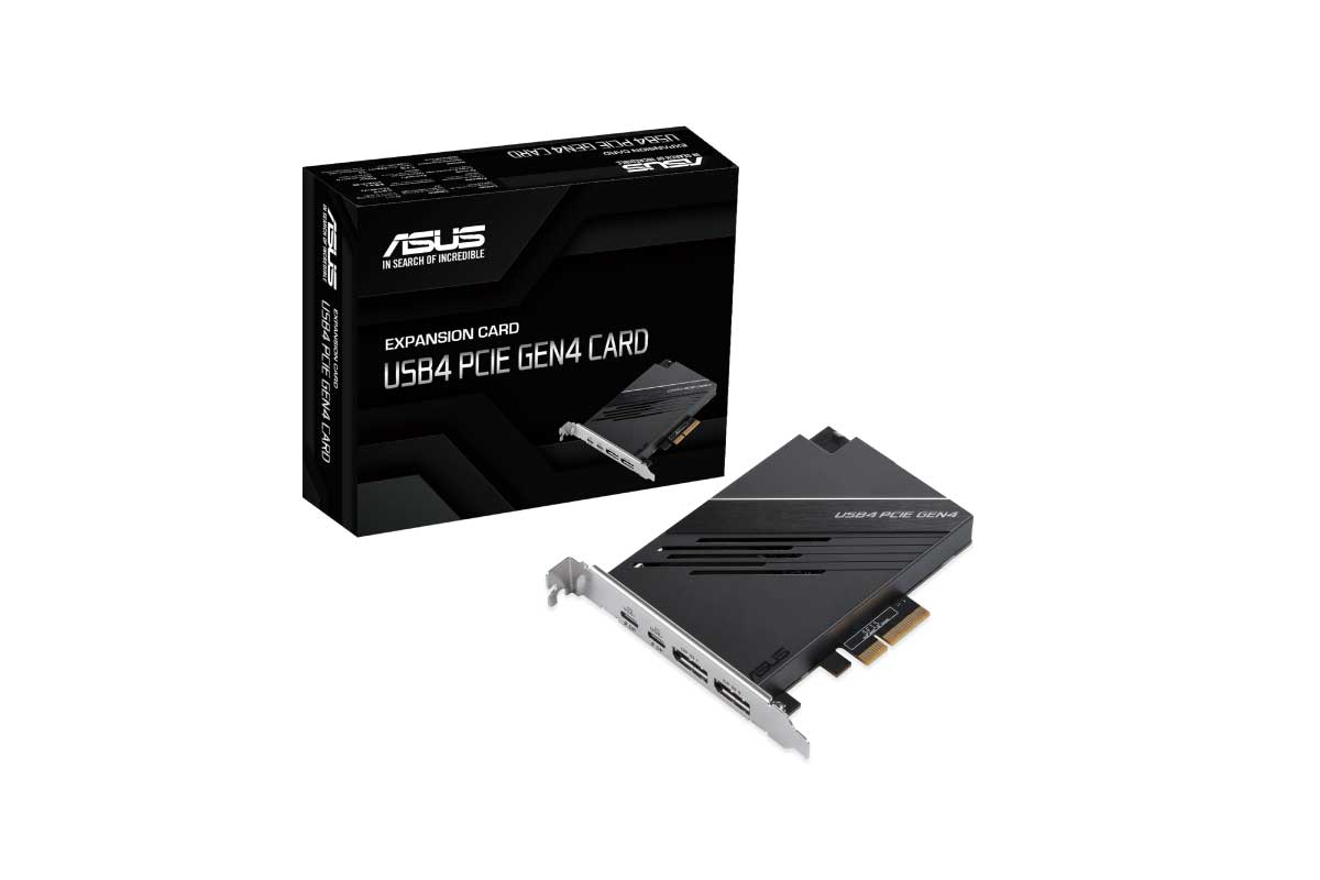 ASUS【USB4 PCIE GEN4 CARD】転送速度40GbpsのUSB4ポートをPCに増設できるPCI Express拡張カード