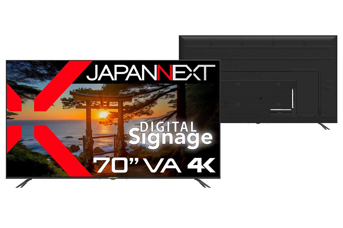 JAPANNEXT【JN-V7000UHDR-U】179,980円、70型VAパネルを搭載した4K液晶モニター