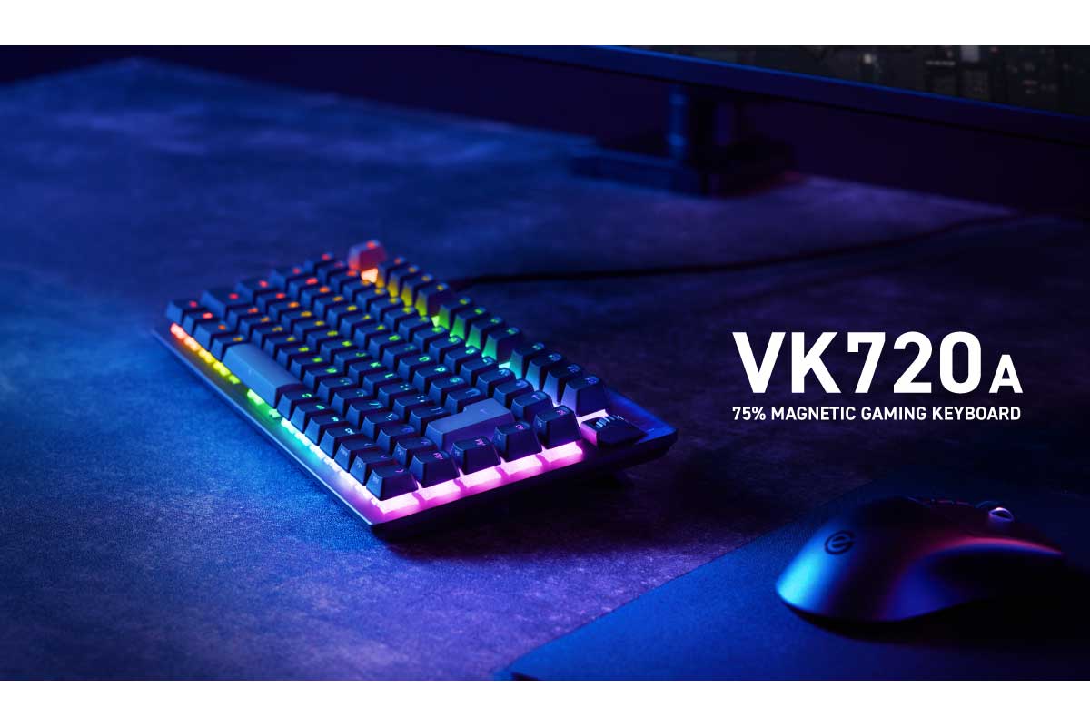 エレコム【VK720A】ラピッドトリガー対応した、75%サイズのゲーミングキーボード
