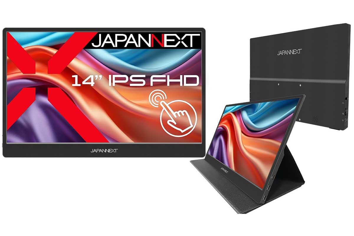 JAPANNEXT【JN-MD-IPS14FHDR-T】25,980円、タッチパネルを搭載した14型フルHDモバイルモニター
