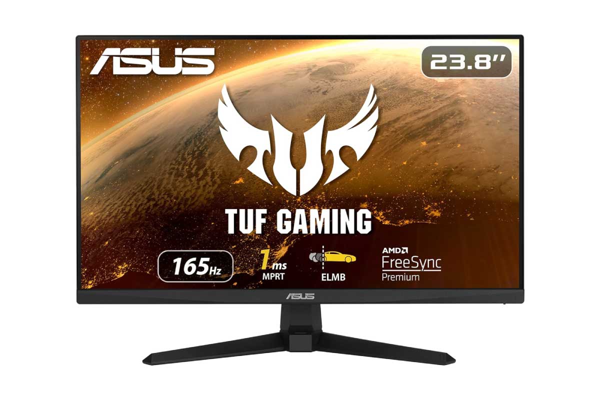 ASUS【TUF Gaming VG249Q1A-J】165Hzの高速リフレッシュレートを備えた23.8型フルHD IPSゲーミングモニターがAmazonにて15%OFFの20,980円