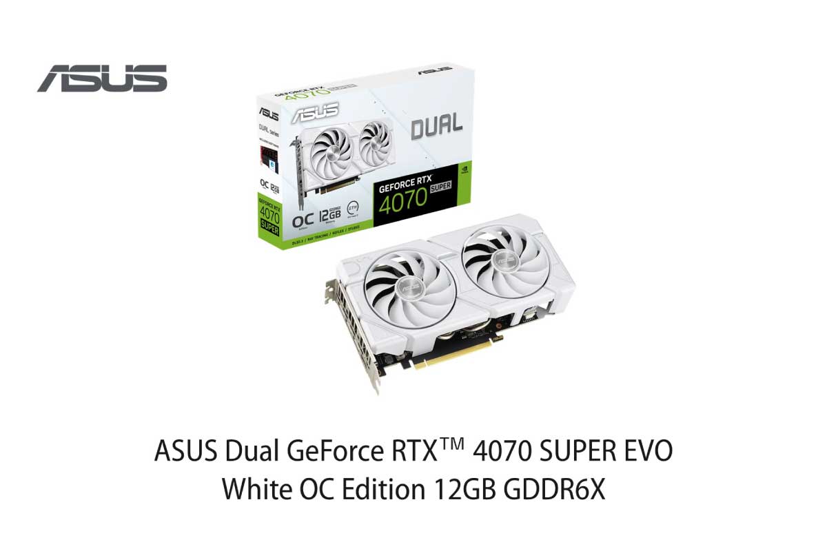 ASUS Dual GeForce RTX 4070 SUPER EVO White OC Edition 12GB GDDR6X (DUAL-RTX4070S-O12G-EVO-WHITE)