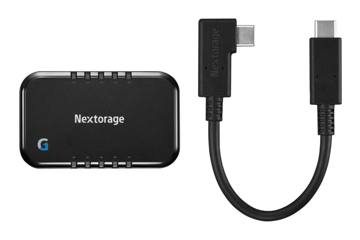 Nextorage【NX-P2SE G】ゲーミングデバイスに取り付けやすいL字コネクターを採用したUSB Type-Cケーブルが付属、USB 3.1 Type-C接続のゲーミング向けポータブルSSD