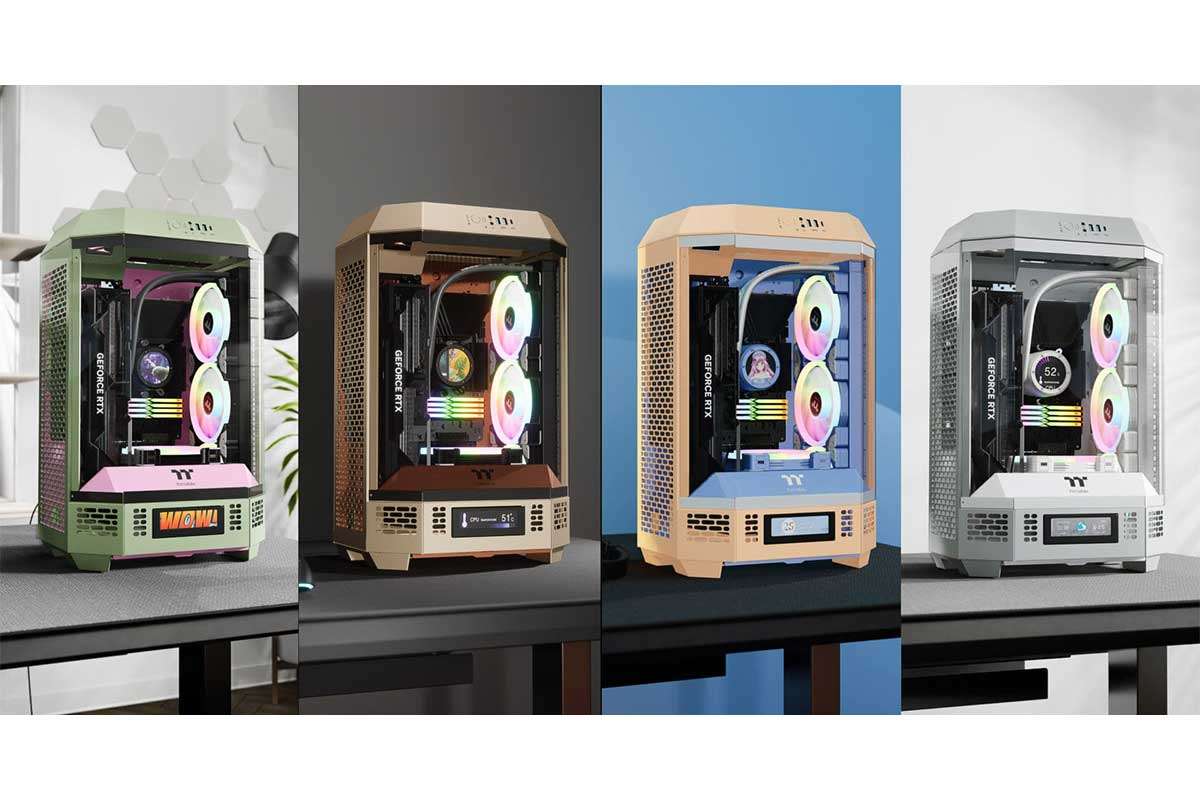 Thermaltake【The Tower 300】八角柱のボディを採用し、3mm厚の強化ガラスパネルを搭載、拡張性と冷却性能に優れたミニタワー型PCケース