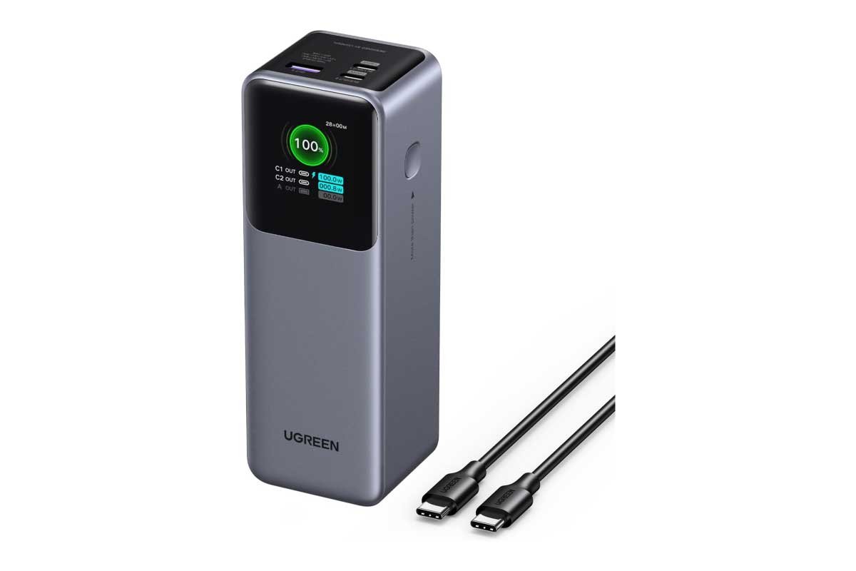 UGREEN【Nexode モバイルバッテリー 25000mAh 200W】単ポート140W/合計200W出力、容量25,000mAhモバイルバッテリーがAmazonにて25%OFFの14,685円