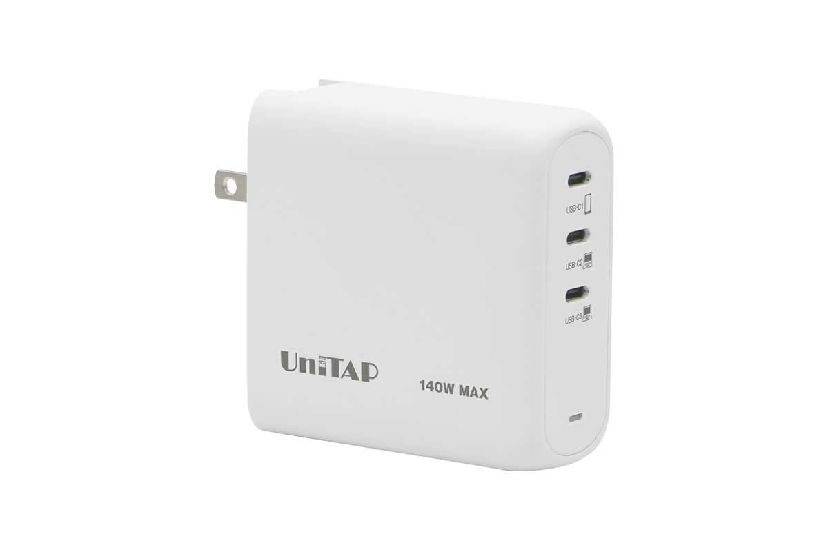 プリンストン【UniTAP (PPS-PD140C3)】3ポートのUSB Type-Cポートを備えた最大140Wの出力に対応した充電器