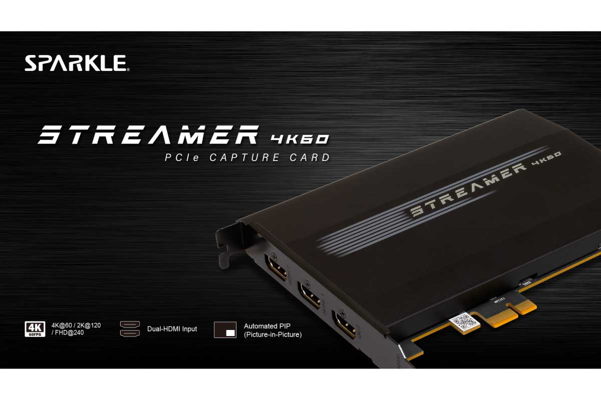 SPARKLE【Streamer 4K60 PCIe Capture Card】パススルー出力やPIP機能にも対応、2系統のHDMI入力を備える4Kキャプチャーカード