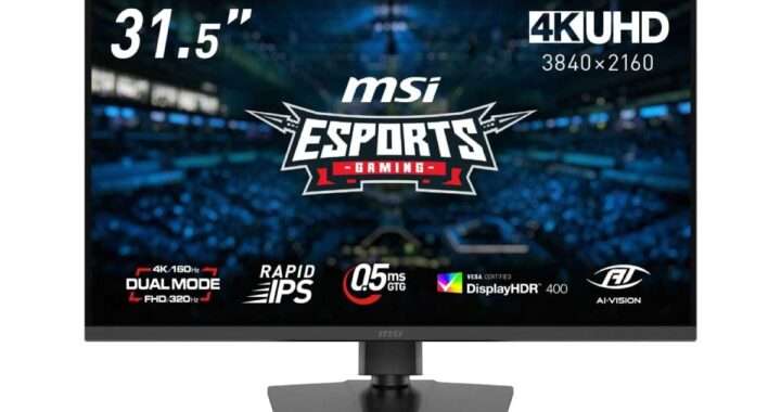 MSI【MAG 322URDF E16】4K 160Hz／フルHD 320Hzのデュアルモード対応の31.5型ゲーミングモニターがAmazonにて20%OFFの79,800円