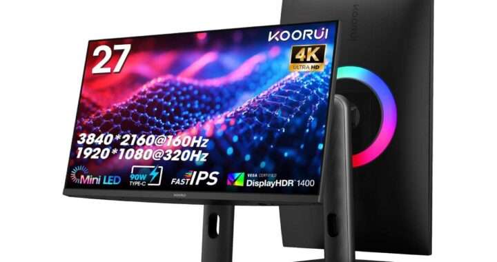 【KOORUI S2741LM】QD‑MiniLED・1152ゾーンローカルディミング・HDR1400を搭載した27型4KゲーミングモニターがAmazonにて24%OFFの59,980円