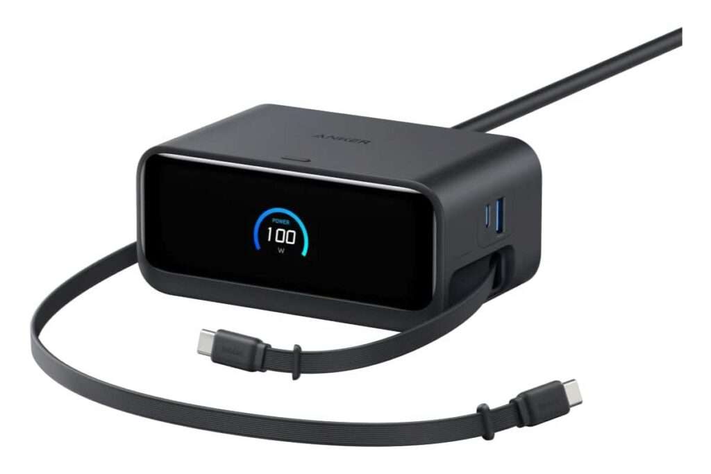 Nano Charging Station (7-in-1, 100W, 巻取り式 USB-C ケーブル) 