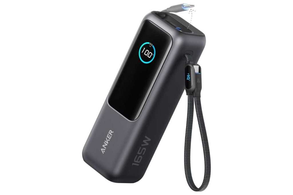 Anker Power Bank (25000mAh, Built-In & 巻取り式USB-Cケーブル) 