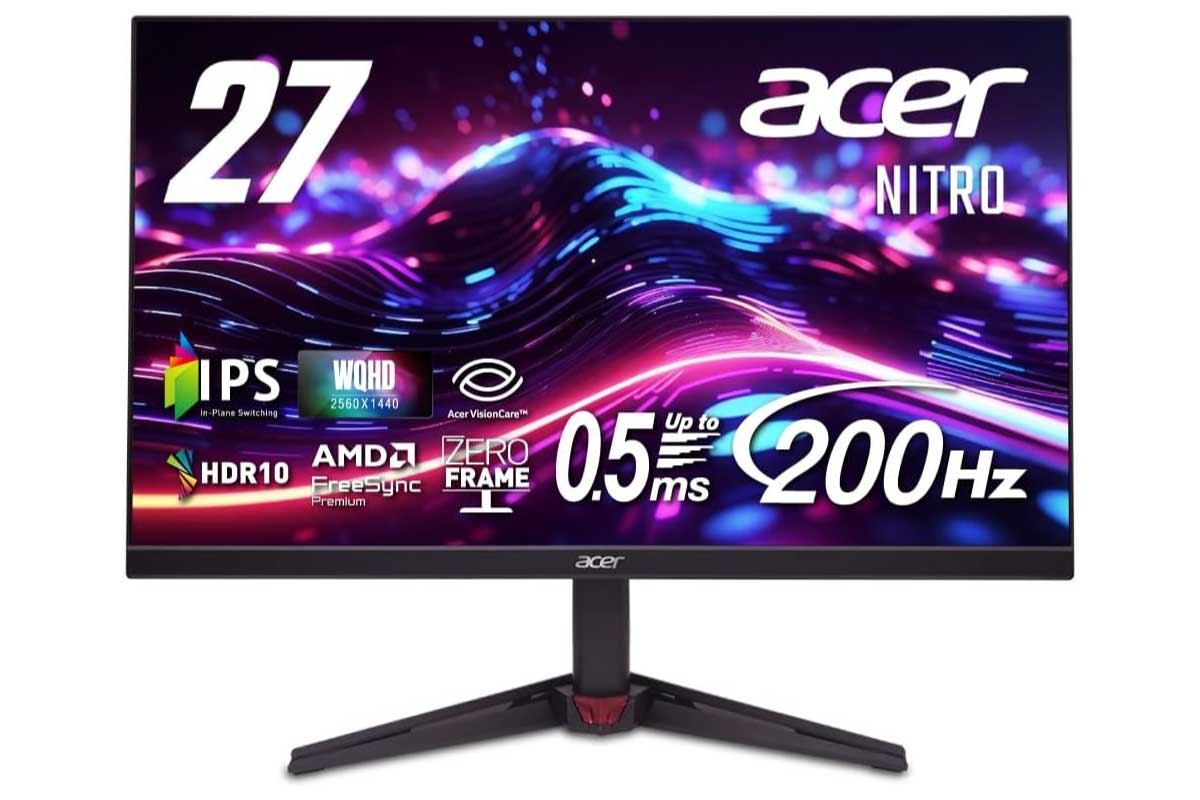 Acer【Nitro VG270UX1bmiipx】最大200Hz・0.5msに対応した高コスパ27型WQHDゲーミングモニターがAmazonにて7%OFFの25,980円 Acer Nitro VG270UX1bmiipx