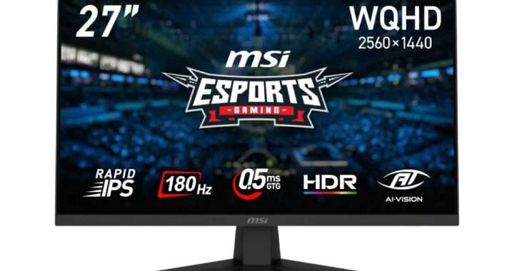 MSI【MAG 274QF】RAPID IPS パネルを採用し、180Hz・0.5msに対応した27型WQHDゲーミングモニターがAmazonにて24%OFFの25,800円