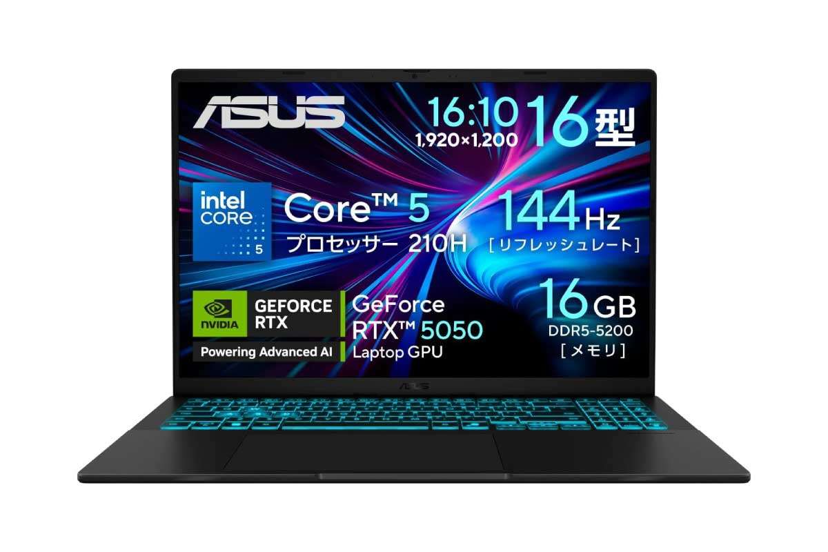 ASUS Gaming V16 V3607VH‑C5165R5050W