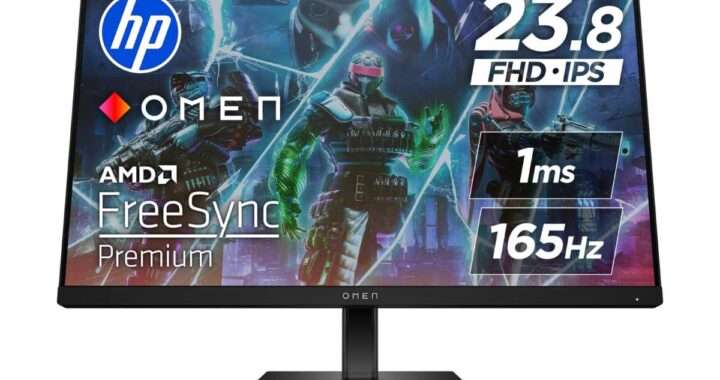 HP【OMEN 24（780F0AA‑AAAA）】165Hz・IPSパネルを採用した23.8型フルHDゲーミングモニターがAmazonにて11%OFFの17,900円