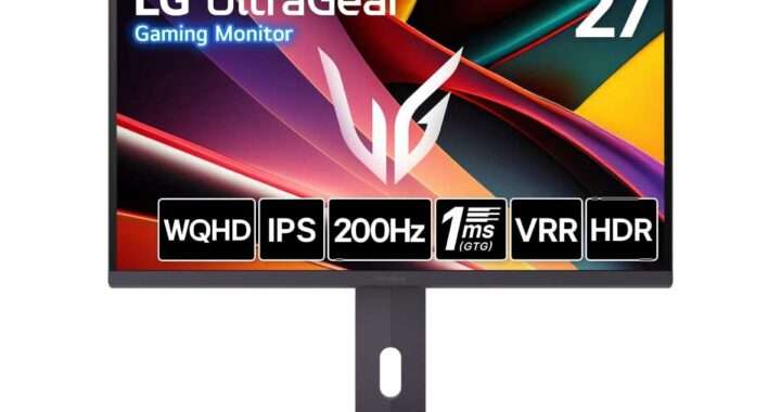 LG【UltraGear 27G610A‑B】200Hz・IPSパネルを採用した27型WQHDゲーミングモニターがAmazonにて5%OFFの30,800円