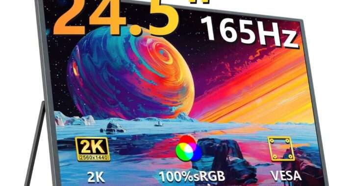 【UPERFECT M245T01-S】2K解像度×165Hz×IPSパネルを搭載した24.5型モバイルモニターがAmazonにて28%OFFの23,809円