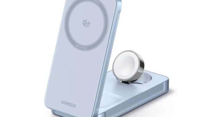 【UGREEN MagFlow 3-in-1 マグネット式 ワイヤレス充電器 25W】Qi2対応25W高速ワイヤレス充電・MagSafe互換・3台同時充電・Thermal Guard温度制御を備えた折りたたみ式ワイヤレス充電ステーションがAmazonにて35%OFFの9,793円