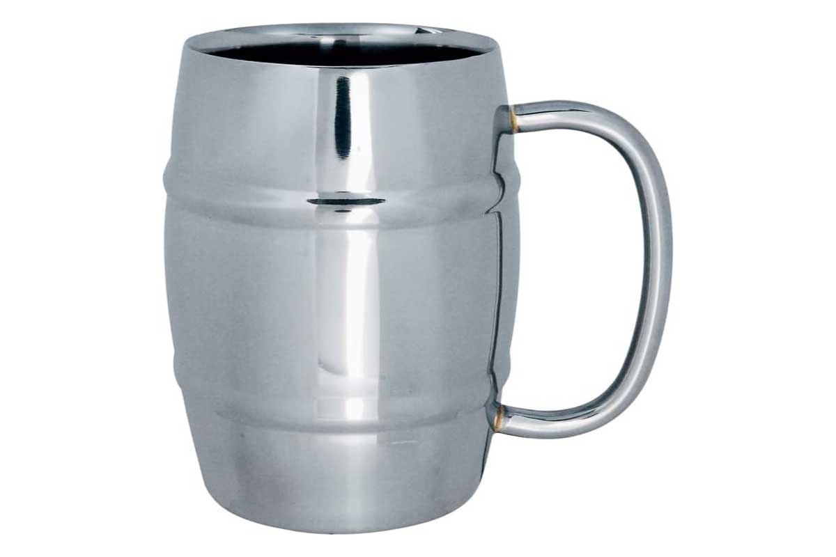 Belmont【BM-109 ステン樽型 ダブルマグ 400ml】18-8ステンレス製の二重構造を採用し保温・保冷性が高い樽型マグがAmazonにて39%OFFの1,613円