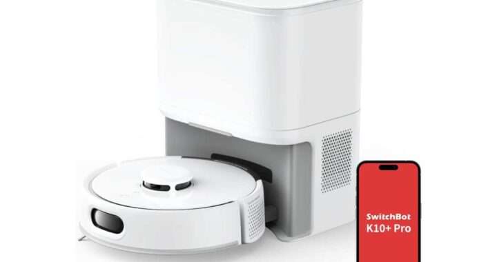 【SwitchBot K10+ Pro】直径24.8cmの超小型ボディ・3000Pa吸引・高精度レーダーマッピング・PSD距離センサー・静音45dBクラス・自動ゴミ収集ステーション対応を備えたロボット掃除機がAmazonにて46%OFFの34,980円