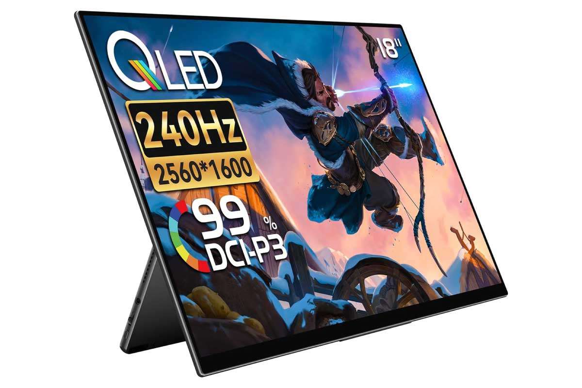 【EHOMEWEI RQHG-180NW】18型・2.5K・240Hz・IPSパネルを採用したモバイルモニターがAmazonにて21%OFFの45,981円