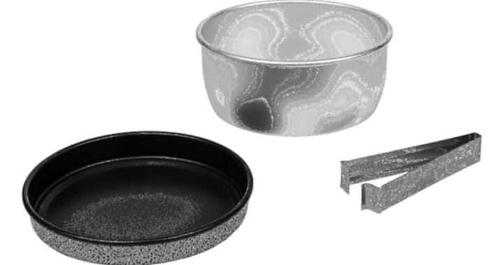 【Trangia ミニセット TR-289】ソースパン・ミニフライパン・ミニハンドルの3点がひとまとめになった、ソロキャンプ向けの軽量・コンパクトなクッカーセットがAmazonに5%OFFの3,798円