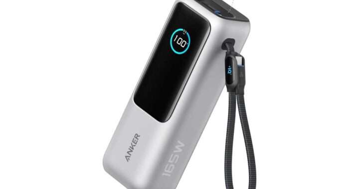 【Anker Power Bank (25000mAh, Built-In & 巻取り式USB-Cケーブル)】25000mAhの大容量・最大100W出力・内蔵USB‑Cケーブル2本・最大4台同時充電・ディスプレイ搭載のモバイルバッテリーがAmazonにて33%OFFの9,990円