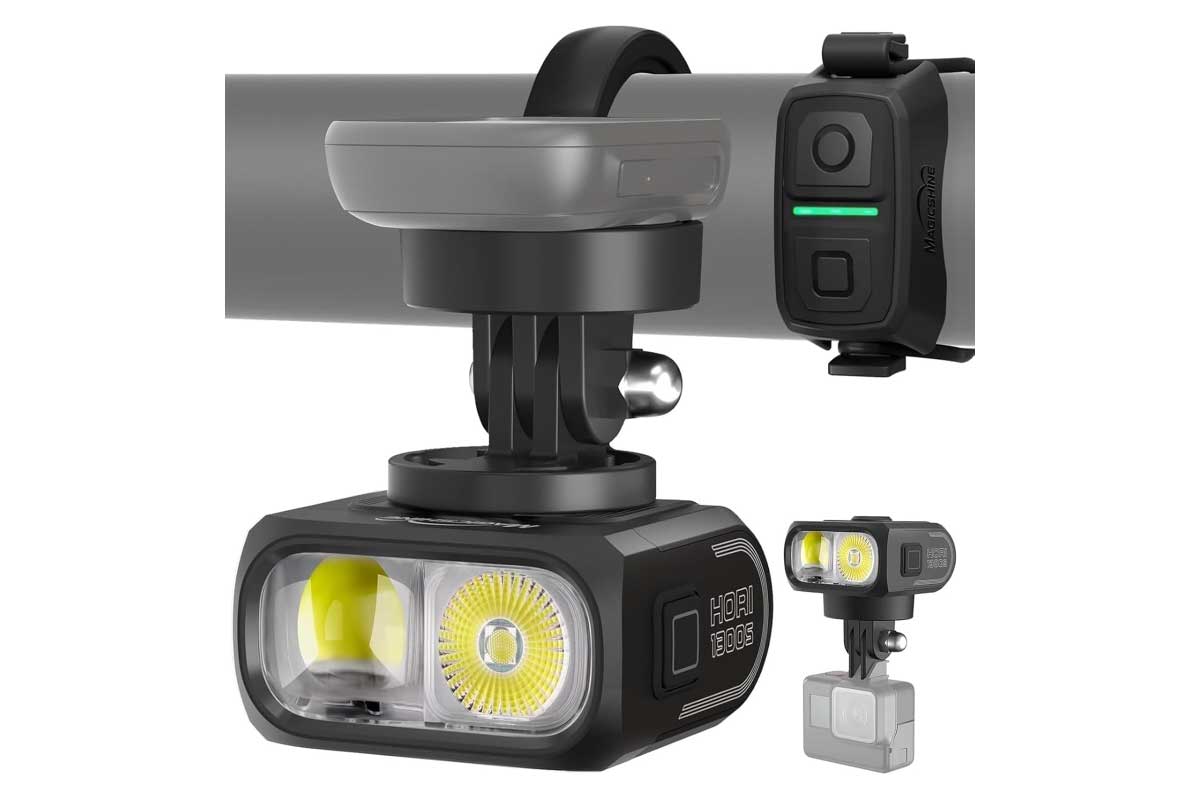【Magicshine HORI 1300S】最大1300ルーメン・独立2灯式配光・防眩ハイ/ロービーム・FTR連動・アプリ制御・上下取付対応・IPX6防水を備えた高性能フロントライトがAmazonにて31%OFFの6,199円 Magicshine HORI 1300S