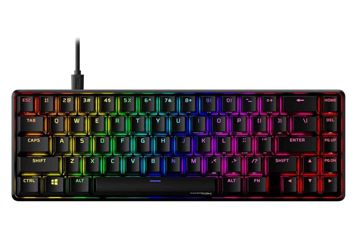 【HyperX Alloy Origins 65】65％レイアウト・航空機グレードアルミボディ・HyperXメカニカルスイッチ・ダブルショットPBTキーキャップ・RGBバックライト・NGENUITY対応を備えたコンパクトゲーミングキーボードがAmazonにて29%OFFの17,809円