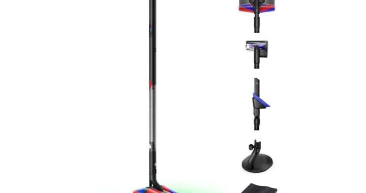 【Dyson PencilVac Fluffycones (SV50 FC AM)】毛絡み防止の円すい形ブラシ、全方位に動くヘッド、最長30分運転、1.8kgの軽量設計のコードレススティッククリーナーがAmazonにて12%OFFの74,920円