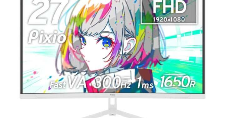 【Pixio PXC279 Wave】27型・フルHD・Fast VA・300Hz・1ms・1650R湾曲・HDR対応の湾曲ゲーミングモニターがAmazonにて26%OFFの34,900円