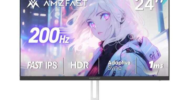 【Amzfast AMZG24X1W】24型・フルHD・Fast IPS・200Hz・1ms・HDR対応の高コスパゲーミングモニターがAmazonにて17%OFFの14,999円