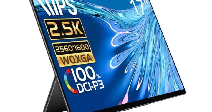 【EHOMEWEI RQG-170NW】17型・WQXGA・QLEDパネル・144Hz・1ms応答・DCI‑P3 100％・重量約1.15kgの高性能モバイルモニターがAmazonにて37,703円