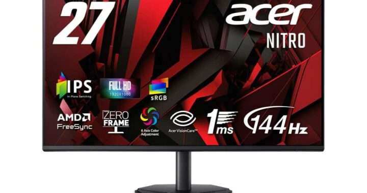 【Acer Nitro KG271P6bip】27型・フルHD・IPSパネル・144Hz・1ms・AMD FreeSync対応のゲーミングモニターがAmazonにて11%OFFの16,680円