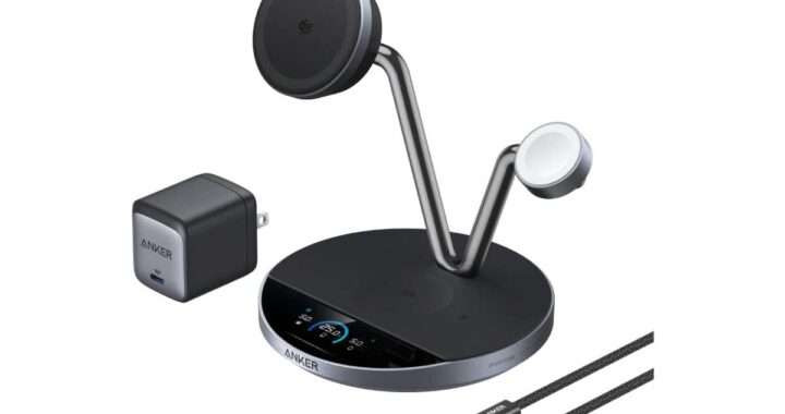 【Anker Prime Wireless Charging Station (3-in-1, MagGo, AirCool, Dock Stand)】ペルチェ素子＋冷却ファンによる独自の「AirCool」冷却機構、タッチ式ディスプレイ、アプリ連携など、従来のMagGoシリーズを大幅に進化させた据え置き型3-in-1充電ステーションがAmazonにて20%OFFの19,990円